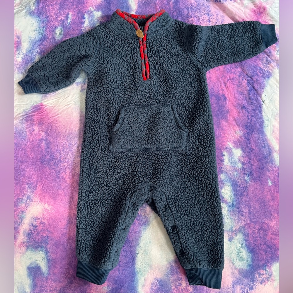 Carter's Charcoal One Piece with Red Accents